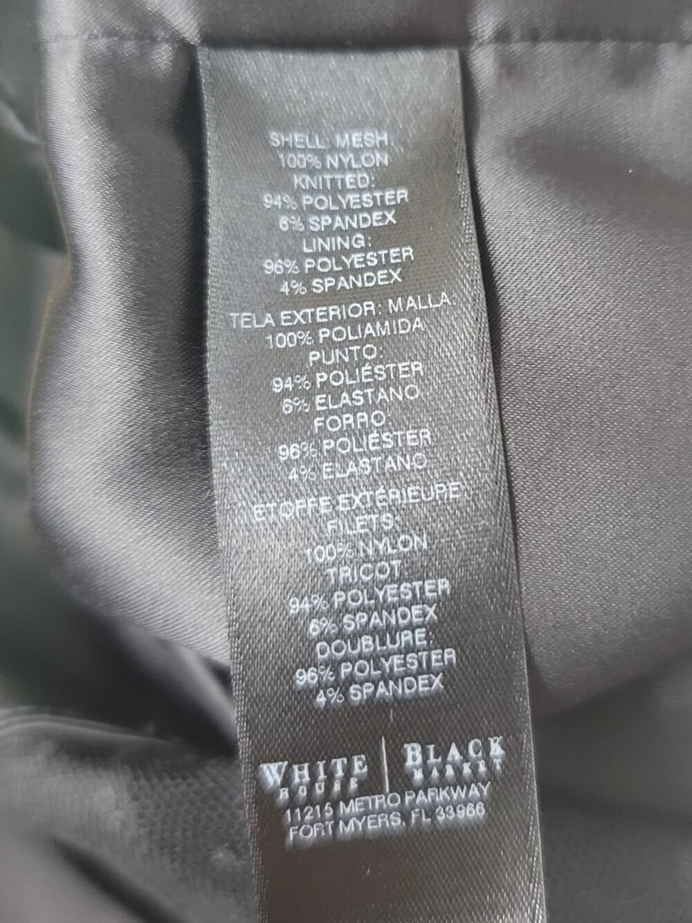 White House Black Market Black Fit & Flare Dress Size 4 Sheer Mesh Cocktail - Picture 10 of 11